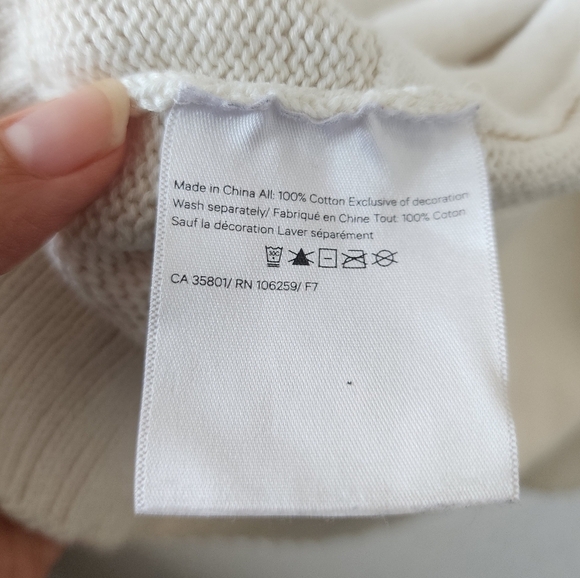 Lululemon Easy Embrace Wrap Open Front Cotton Knit Longline Cardigan White M/L - Picture 13 of 15